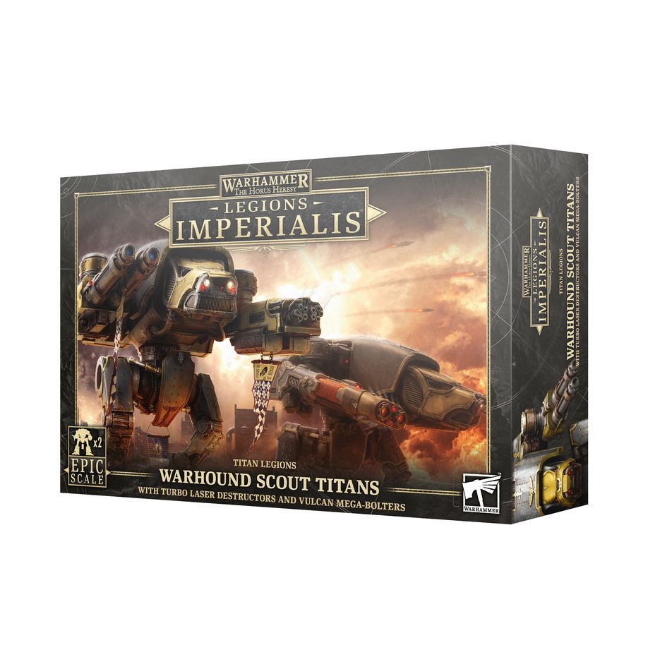 LEGIONS IMPERIALIS: WARHOUND SCOUT TITANS MIT TURBO-LASER DESTRUCTORS UND VULCAN MEGA-BOLTERS LEGIONS IMPERIALIS: WARHOUND SCOUT TITANS MIT TURBO-LASER DESTRUCTORS UND VULCAN MEGA-BOLTERS