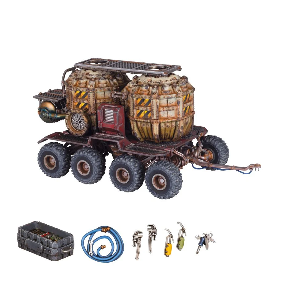 Promethium Tanks auf Cargo-8 Ridgehauler Trailer