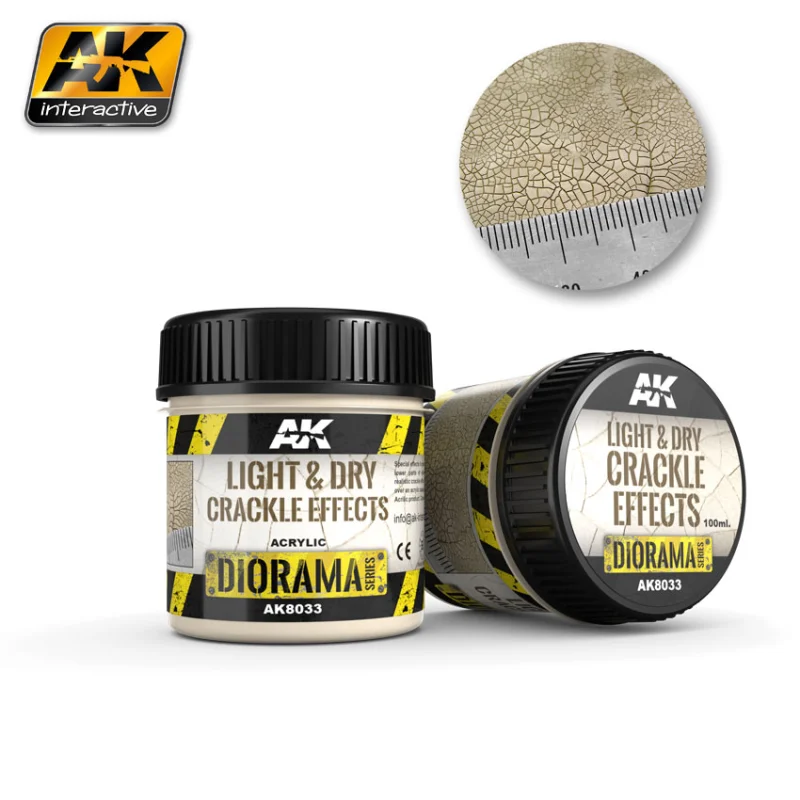 AK-8033 Light & Dry Crackle Effects (100mL) (Acrylic) AK-8033 Light & Dry Crackle Effects (100mL) (Acrylic)